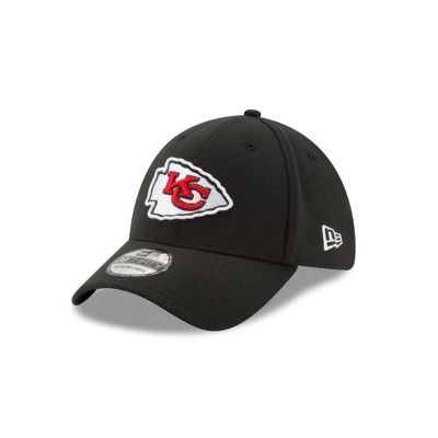 Black Kansas City Chiefs Hat - New Era NFL Team Classic 39THIRTY Stretch Fit Caps USA1724609